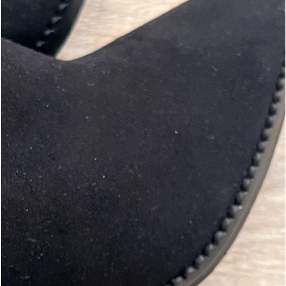 Black suede heeled ankle boots size 7.5 - Picture 8 of 8
